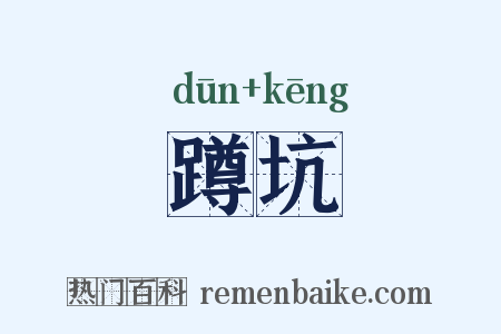 蹲坑是什么意思的图片